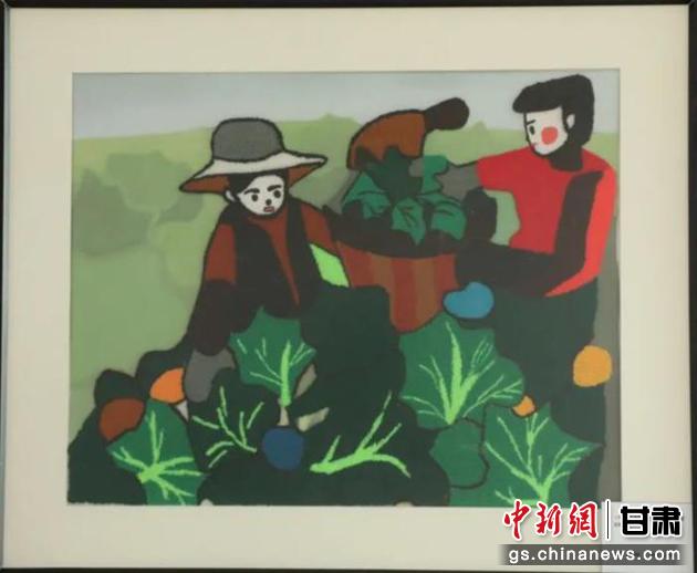 皋蘭縣高原夏菜項目幫助當?shù)貗D女增收致富。刺繡 黃淑娟 繡稿 趙海科