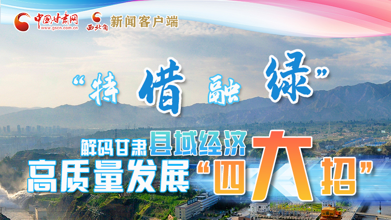 圖解|“特、借、融、綠”解碼甘肅縣域經(jīng)濟(jì)高質(zhì)量發(fā)展“四大招”