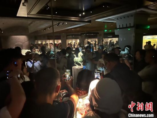 8月17日至23日，“濃濃民族情 兩岸一家親”臺(tái)灣同胞參訪團(tuán)甘肅行交流活動(dòng)在甘肅展開(kāi)。圖為臺(tái)胞參觀甘肅省博物館。中新社記者 閆姣 攝