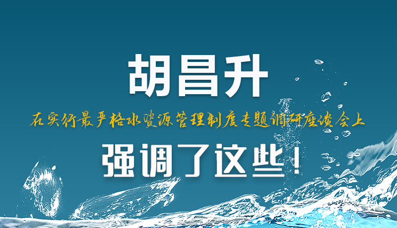圖解|胡昌升在實行最嚴格水資源管理制度專題調(diào)研座談會上強調(diào)了這些！